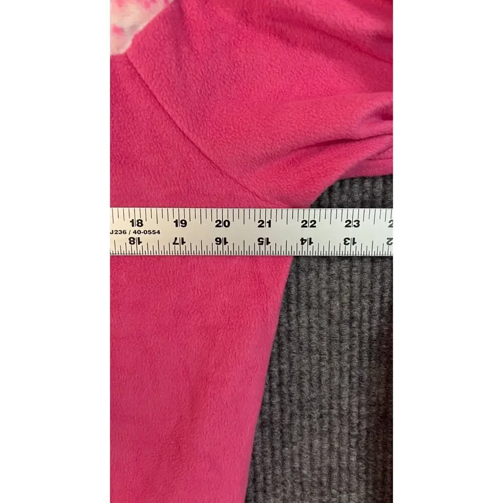 Muk Luks Lounge Set Womens Medium Fleece Pink Blue Jacket Pants Cozy 2 Piece